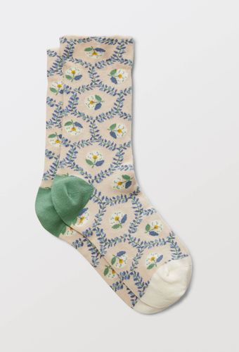 Paire de chaussettes motif tapisserie en coton - MONOPRIX FEMME - Modalova
