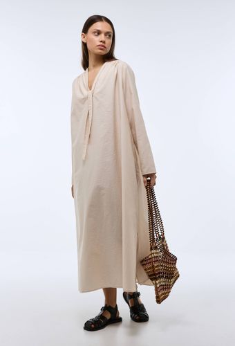 Robe midi unie contenant du coton - MONOPRIX - Modalova