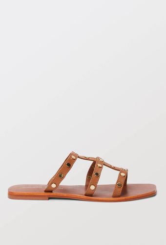 Claquette cloutée en cuir - MONOPRIX PREMIUM - Modalova