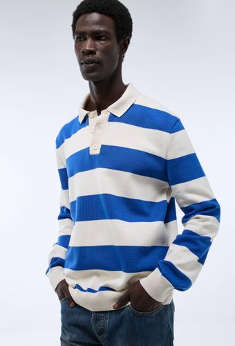 Pull col polo rayé Made in France - MONOPRIX PREMIUM - Modalova