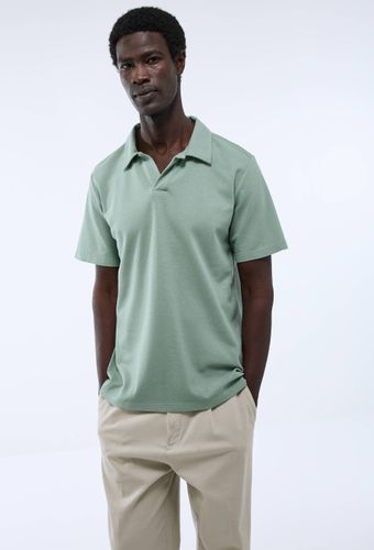 Polo col v manches courtes en coton - MONOPRIX - Modalova
