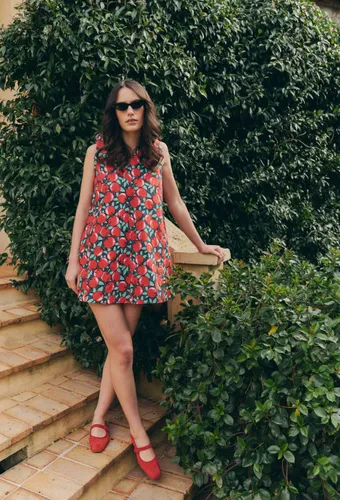 Robe courte imprimée en coton BIO GOTS - MONOPRIX - Modalova