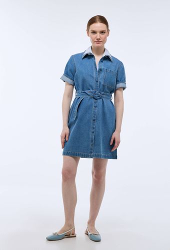 Robe courte cintrée denim en coton BIO GOTS - MONOPRIX - Modalova
