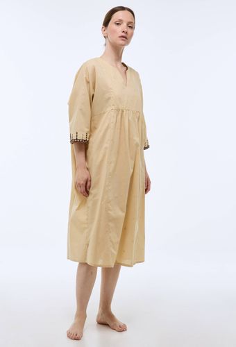 Chemise de nuit à broderies en coton - MONOPRIX - Modalova
