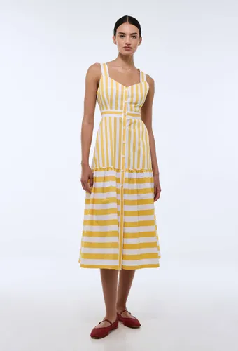 Robe midi rayée en coton BIO GOTS - MONOPRIX - Modalova