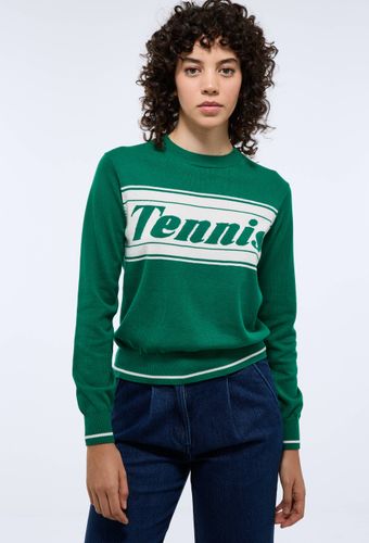 Pull jacquard tennis à manches longues - MONOPRIX - Modalova
