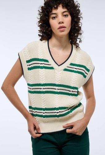 Pull sans manche torsadé en coton BIO GOTS - MONOPRIX - Modalova