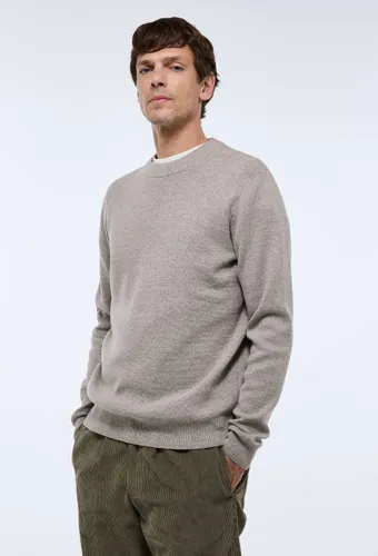 Pull col rond en mélange coton et laine - MONOPRIX - Modalova