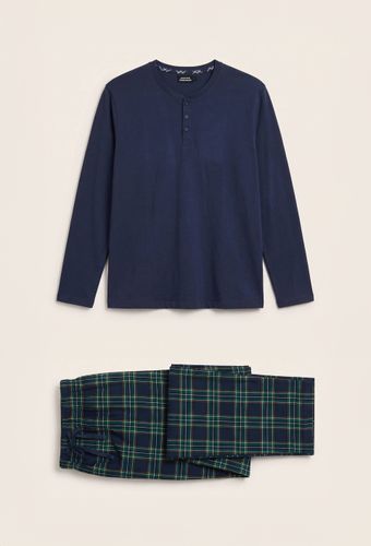 Pyjama manches longues en jersey et pantalon en flanelle en coton BIO GOTS - MONOPRIX - Modalova