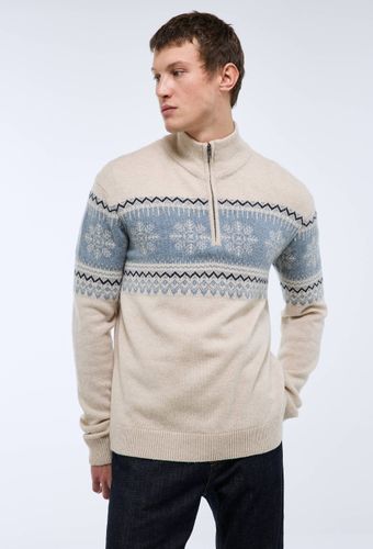 Pull col camionneur jacquard de noël contenant de la laine - MONOPRIX - Modalova