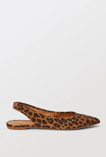 Slingback léopard en cuir velours - MONOPRIX PREMIUM - Modalova