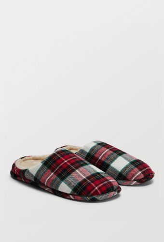 Mules à carreaux fourrés - MONOPRIX - Modalova