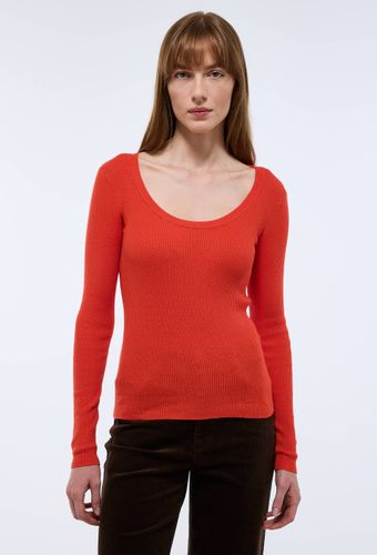 Pull en maille fine manches longues en coton et cachemire - MONOPRIX - Modalova