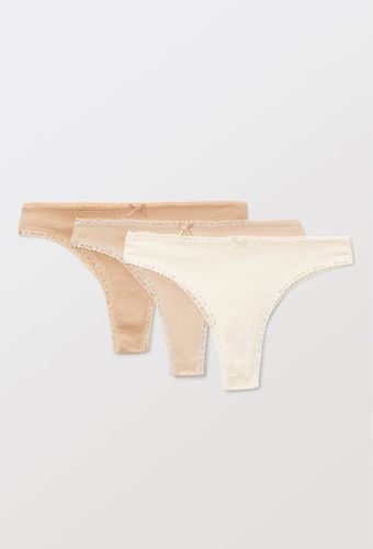 Lot de 3 tangas EVA en coton BIO GOTS - MONOPRIX - Modalova
