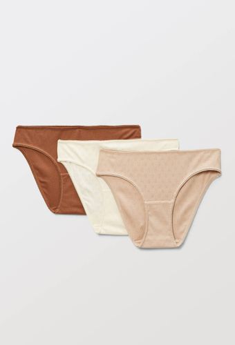Lot de 3 culottes pointelle en coton BIO GOTS - MONOPRIX - Modalova