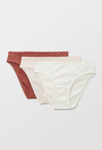 Lot de 3 culottes pointelle en coton BIO GOTS - MONOPRIX - Modalova
