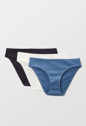 Lot de 3 culottes pointelle en coton BIO GOTS - MONOPRIX - Modalova
