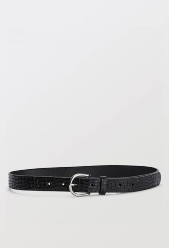 Ceinture en cuir 2cm façon crocodile - MONOPRIX PREMIUM - Modalova