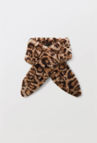 Mini col en fausse fourrure imprimée animalier - MONOPRIX - Modalova