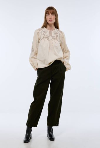 Pantalon barrel en coton - MONOPRIX - Modalova
