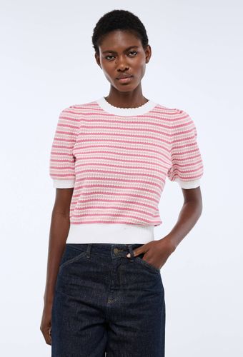 Pull manches courtes à rayures - MONOPRIX - Modalova