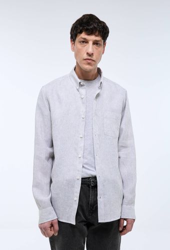 Chemise manches longues rayée en lin - MONOPRIX PREMIUM - Modalova
