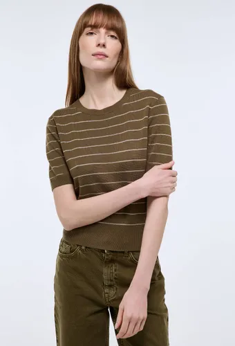 Pull col rond rayé - MONOPRIX - Modalova