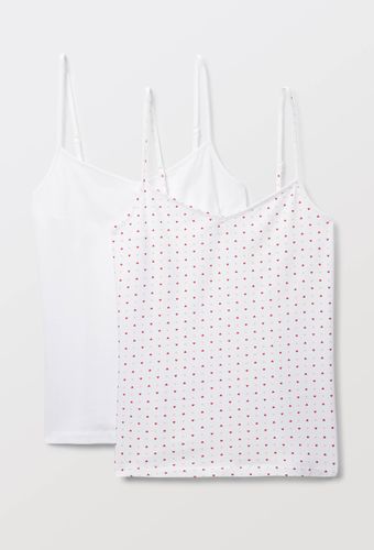 Lot de 2 tops fines bretelles en coton BIO GOTS - MONOPRIX - Modalova