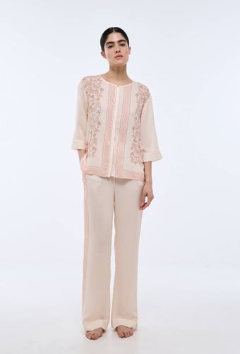 Pyjama long en viscose imprimée - MONOPRIX - Modalova