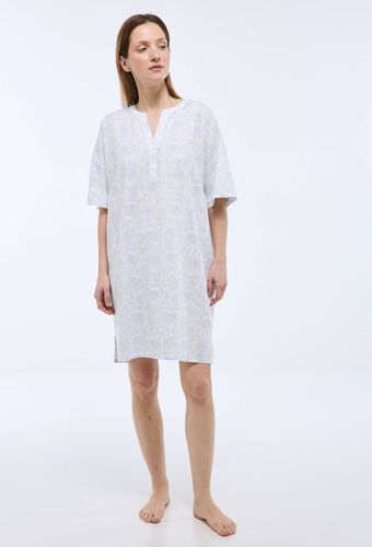 Chemise de nuit manches courtes imprimée en viscose et coton - MONOPRIX - Modalova