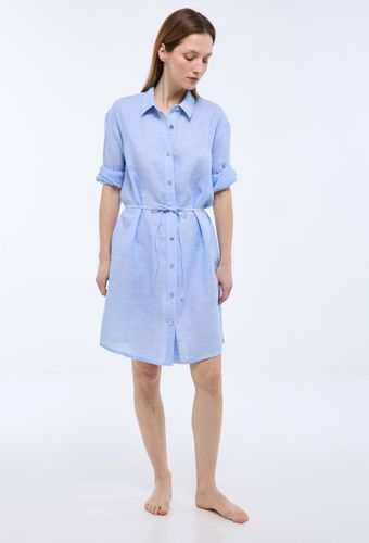 Chemise de nuit manches longues en lin - MONOPRIX - Modalova