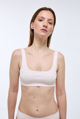 Brassière sans coutures avec broderie - MONOPRIX - Modalova