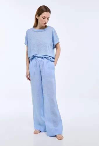 Pantalon uni en lin - MONOPRIX PREMIUM - Modalova