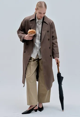 Trench long en coton - MONOPRIX - Modalova