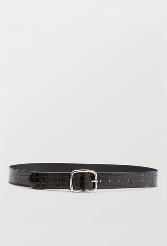 Ceinture en cuir 4cm façon crocodile - MONOPRIX PREMIUM - Modalova