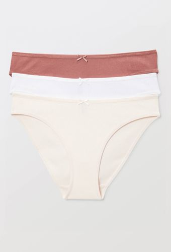 Lot de 3 culottes côtelées en coton BIO GOTS - MONOPRIX - Modalova