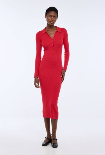 Robe polo unie contenant du coton et cachemire - MONOPRIX - Modalova