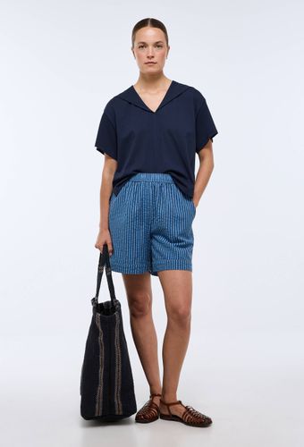 Short rayé élastiqué en coton - MONOPRIX - Modalova