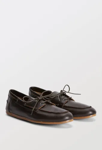 Chaussures bateau à lacets en cuir - MONOPRIX PREMIUM - Modalova