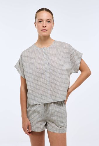 Pyjashort à carreaux en coton - MONOPRIX - Modalova