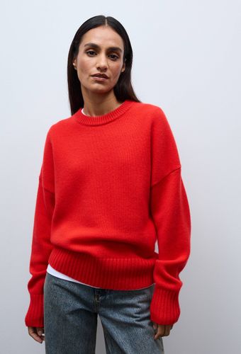 Pull uni col rond ample en 100% cachemire - MONOPRIX PREMIUM - Modalova