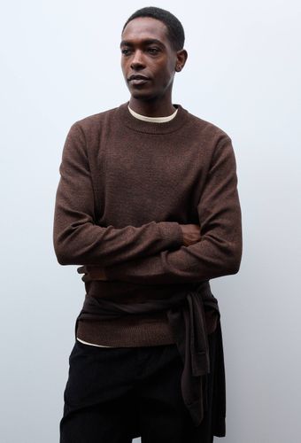 Pull col rond en mélange coton et laine - MONOPRIX - Modalova