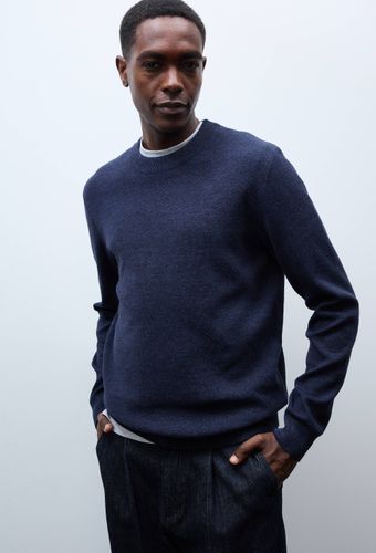 Pull col rond en mélange coton et laine - MONOPRIX - Modalova