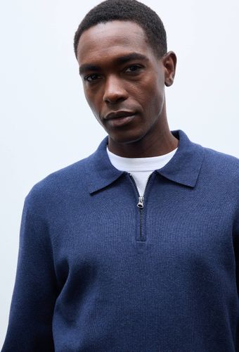 Pull col rond polo en coton et cachemire - MONOPRIX - Modalova