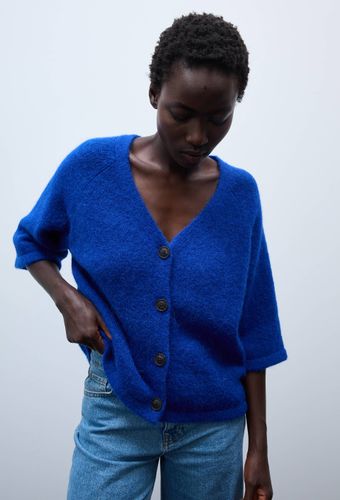 Cardigan manches coudes boutonné contenant de l'alpaga - MONOPRIX - Modalova