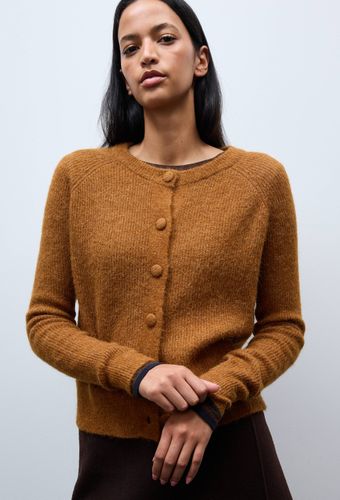 Cardigan en côte perlée contenant de l'alpaga - MONOPRIX - Modalova