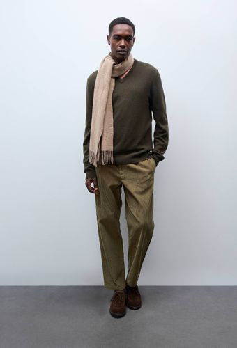 Pantalon en velours à pinces taille élastiquée en coton BIO GOTS - MONOPRIX - Modalova