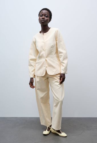 Pantalon barrel en coton, poches côtés - MONOPRIX - Modalova