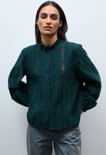 Blouse velours à détails en coton BIO GOTS - MONOPRIX - Modalova