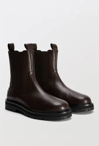 Bottines semelles crantées en cuir - MONOPRIX PREMIUM - Modalova